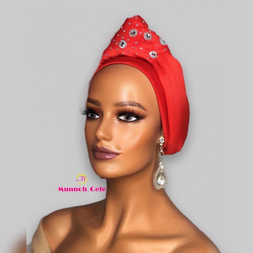 Center knot turban - Red